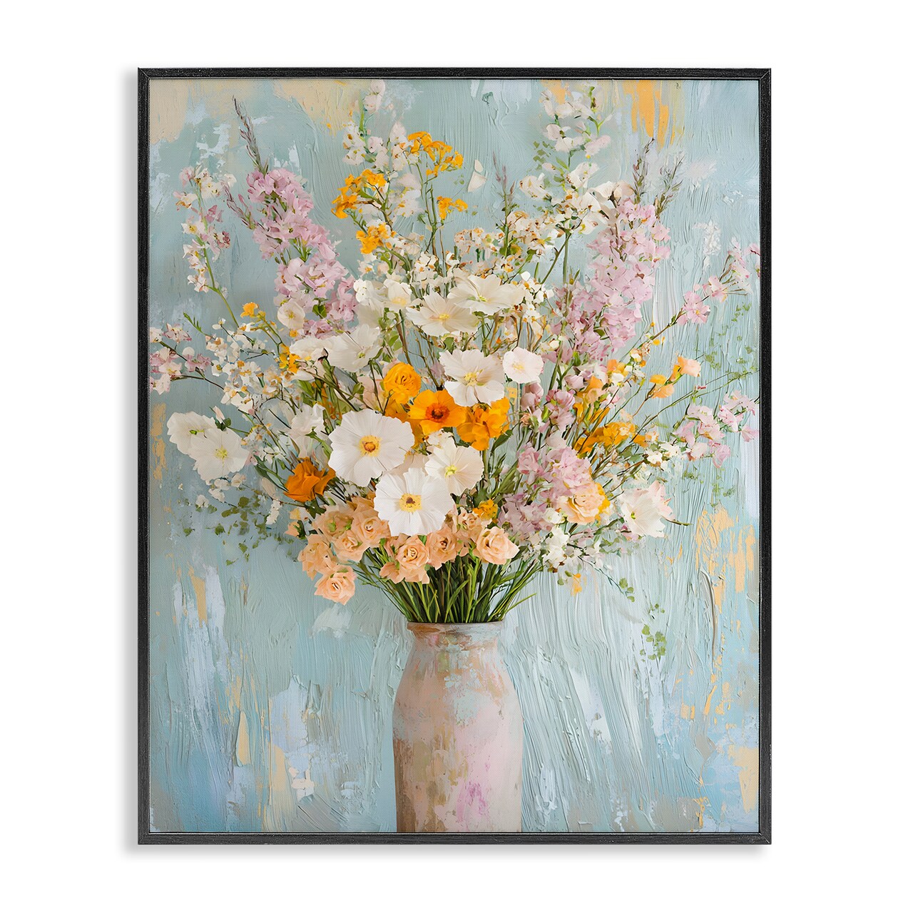 Stupell Industries Orange & White Flower Arrangement Framed Giclee Design by Franklyn Gregory